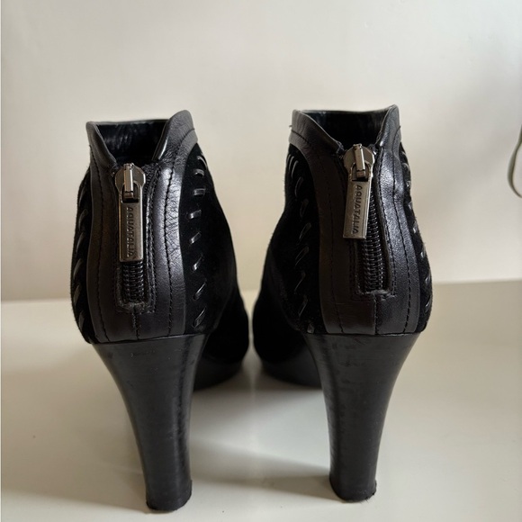 Aquatalia Black Leather + Suede Booties – Size 7.5 - Picture 2 of 5